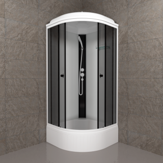 Душевая кабина Triton Грэй Щ0000067301 90x90 см профиль белый стекло тонированное